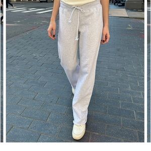 Brandy Melville Cotton Wide Leg Sweatpants